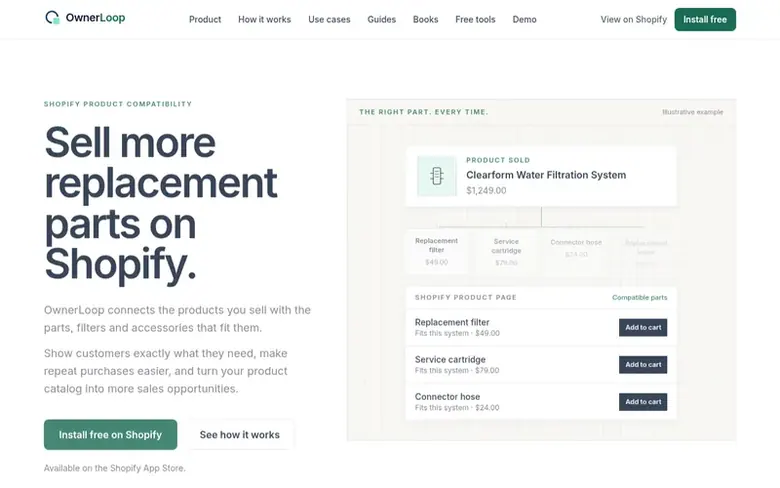 Screenshot of the OwnerLoop homepage