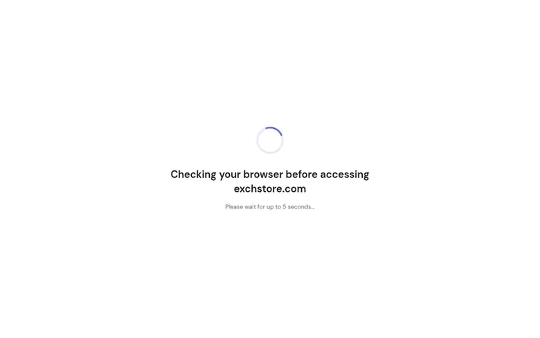 Screenshot of the ExchStore homepage